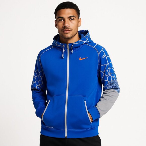 Nike LeBron ThermaFit Performance Hoodie Blue Grey Men’s XL 2014 Limited Release - Picture 2 of 16